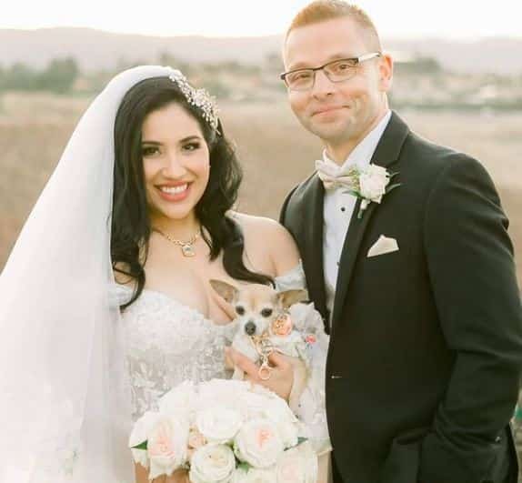 Nazy Javid and her husband, Eddie Wilson walked down the aisle secretly during the pandemic. What does Nazy's husband do for a living?